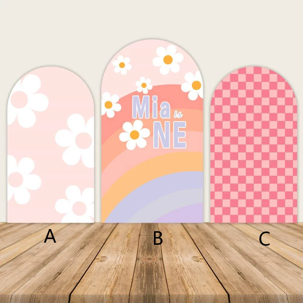 Mehofond пользовательские богемные маргаритки Радуга для детей на день рождения