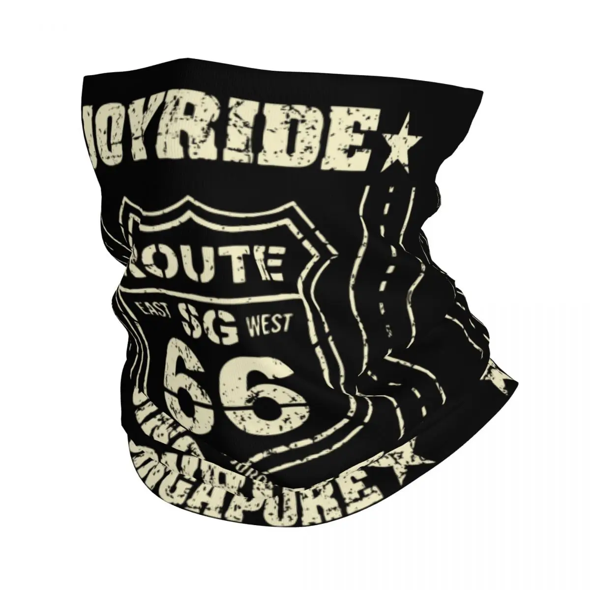 

RT66SG D03B2 Bandana Neck Cover Route 66 Mother Road American Oldschool Mask Scarf Multifunctional Cycling Scarf Adult Windproof