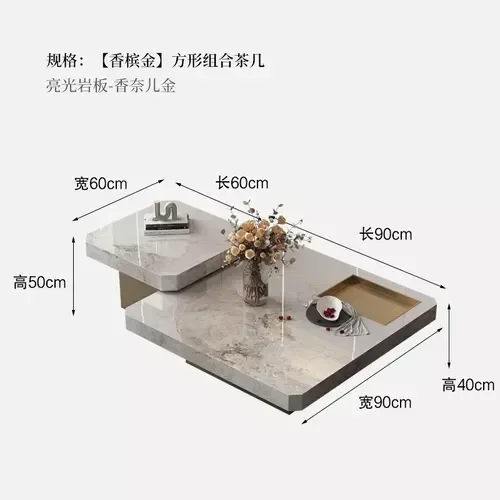 Cqy Meja Kopi Marmer Sembali Nowoczesny Piring Batu TV Kabinet Kombinasi C atd Mewah Ruang Tamu Rumah