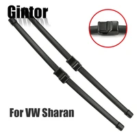 gintor for volkswagen sharan mk2mk3 model year from 2002 to 2018 fit side pin armpush button arm auto wiper blades styling