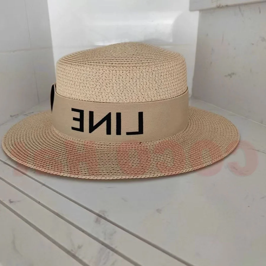 

Women Straw Hat 598772 Fashion Luxury Casual Designer Natural Soft Shaped Summer Wide Brim Beach Sun Cap UV Protection Fedor New