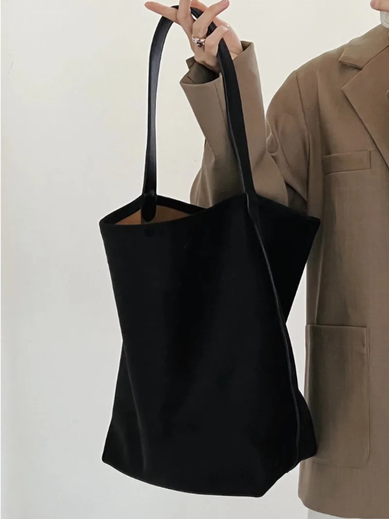 Большая Сумка-тоут из фланелевой ткани для женщин новинка 2024 сумка покупок