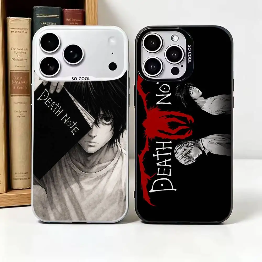 Фото Чехол для телефона M-Manga D-Death N-Note R-Ryuk DNR для iPhone 17, 16, 15, 14, 13, 12, Plus, Pro Max, цветной, серебристо-черный. №1