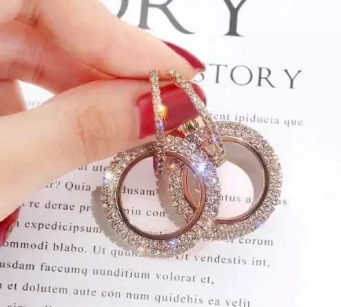 Новинка серебро 925 пробы оригинальные женские серьги-кольца с австрийскими