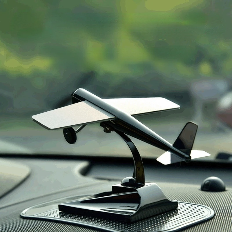 

Solar Powered Rotating Airplane Model Car Decoration Creative Gift Box Home Decoration Living Room Decoration and Ornaments