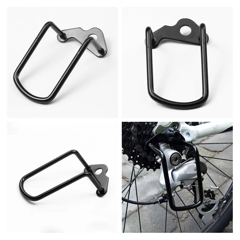 

1Pcs Adjustable Steel Black Bicycle Mountain Bike Rear Gear Derailleur Chain Stay Guard Protector Outdoor Cycling Accessories