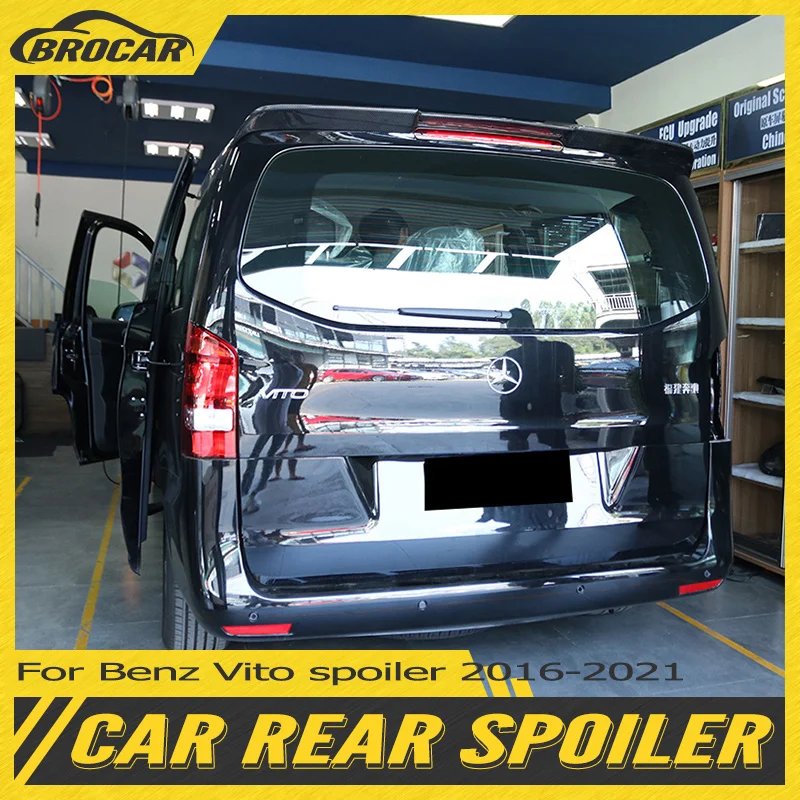 

For Mercedes-Benz V-Class Vito spoiler 2016-2021 real carbon fiber material car top wing Vito rear wing modification tuning