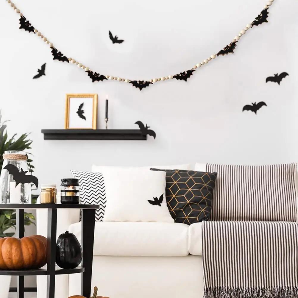 

Halloween Party Decorations Spooky Halloween Decoration Spooky Halloween Garland Haunted House Decor with Wooden for Fireplace
