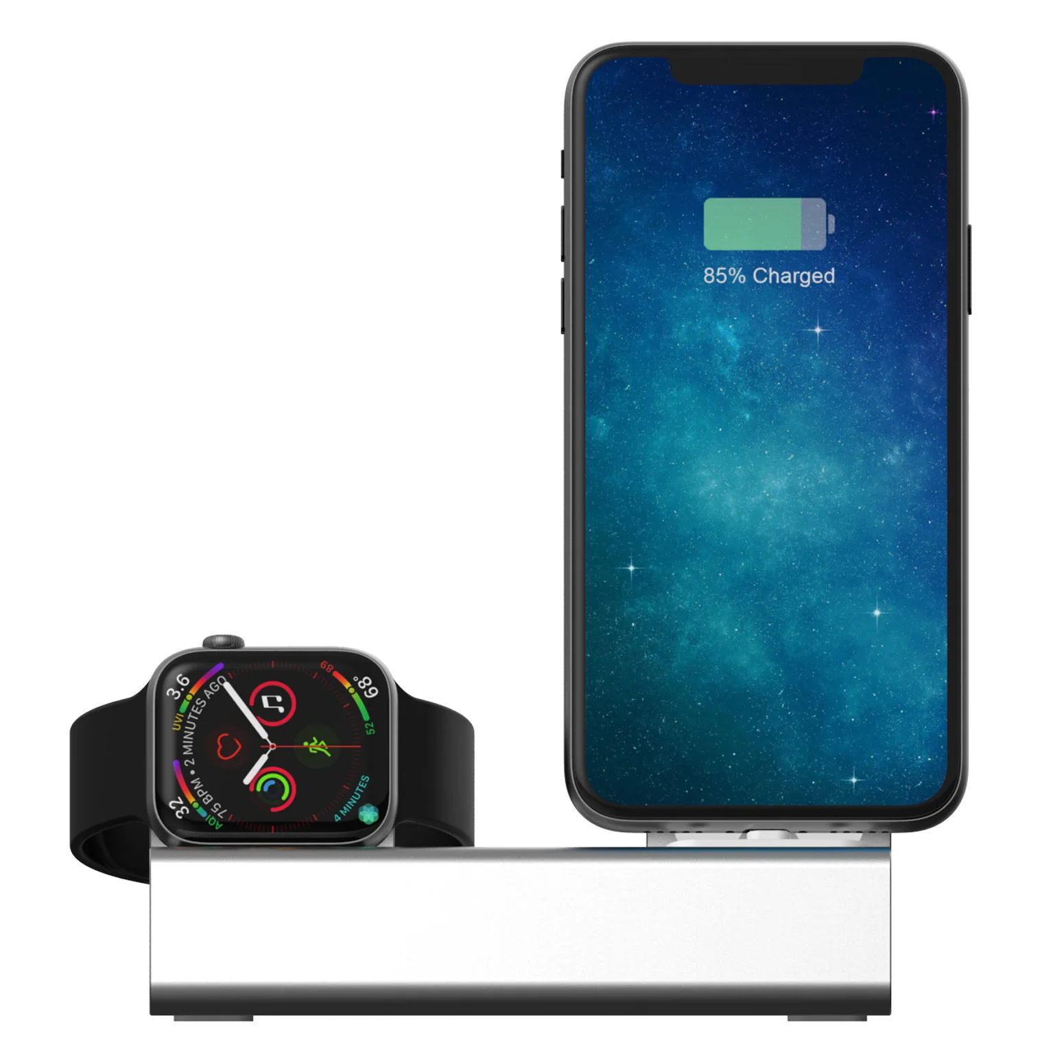 

3 in 1 Aluminum Alloy Charging Dock Holder for iPhone Airpods Apple Watch Charger Station three-in-one charging bracket