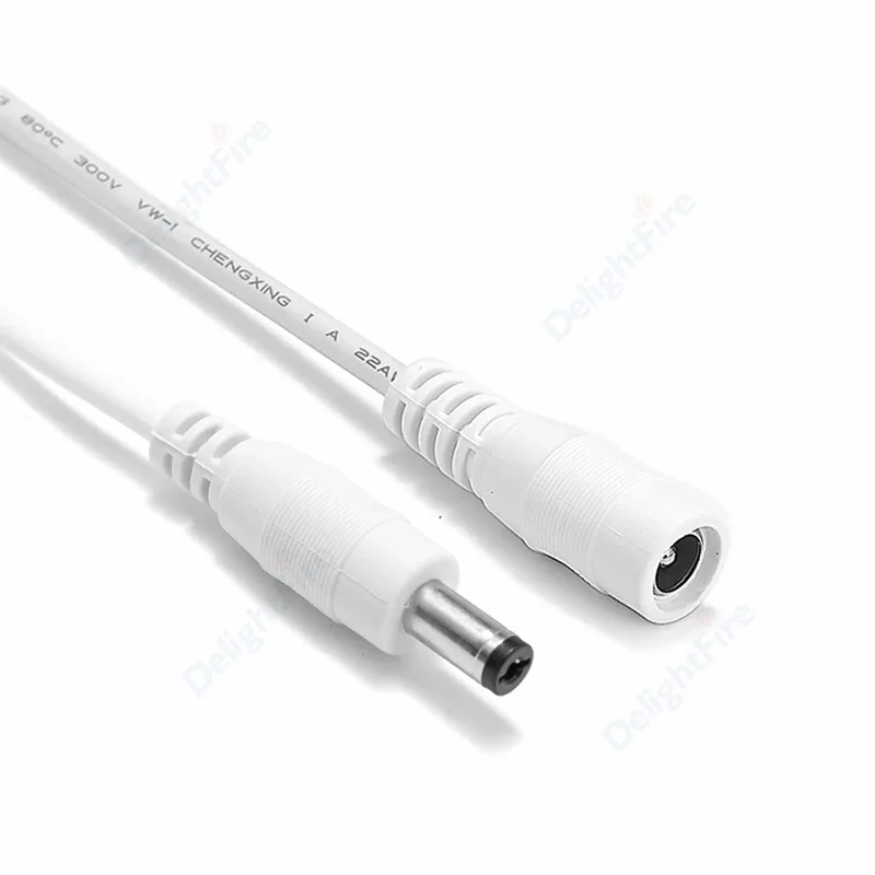 

Кабель питания постоянного тока 5,5 мм 2,1 мм Светодиодная лента 5 В 12 В 1/1,5/2 м Медные провода Разъем Удлинитель для камеры видеонаблюдения Rounter Солнечная панель