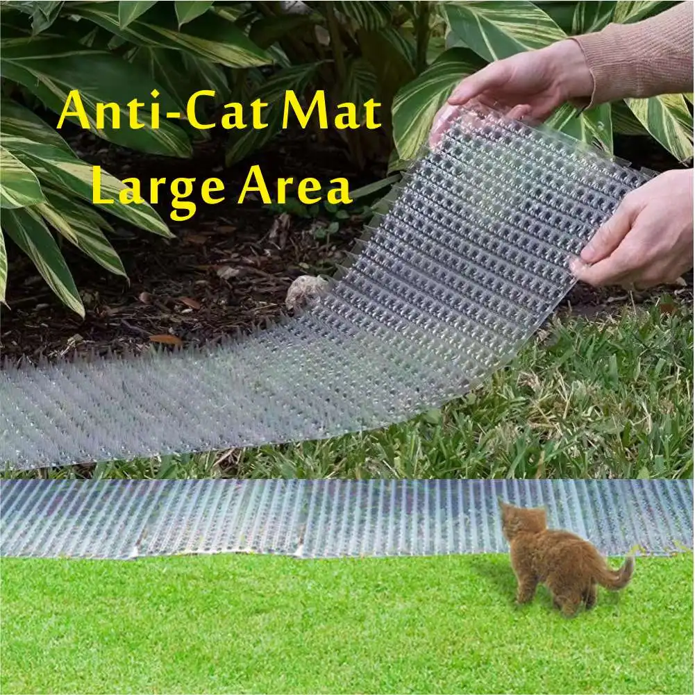 Garden Cat Scat Mat Repellent Mat Prickle Strips Plastic Spike Thorn Protection Net Anti-Cat Dog Keep Cat Away Safe Pets Supplie