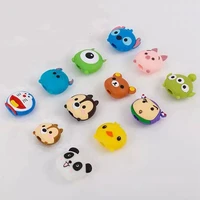 cute bite anime cartoon usb charging data line cable protector cord cover case silicone decorate accessories