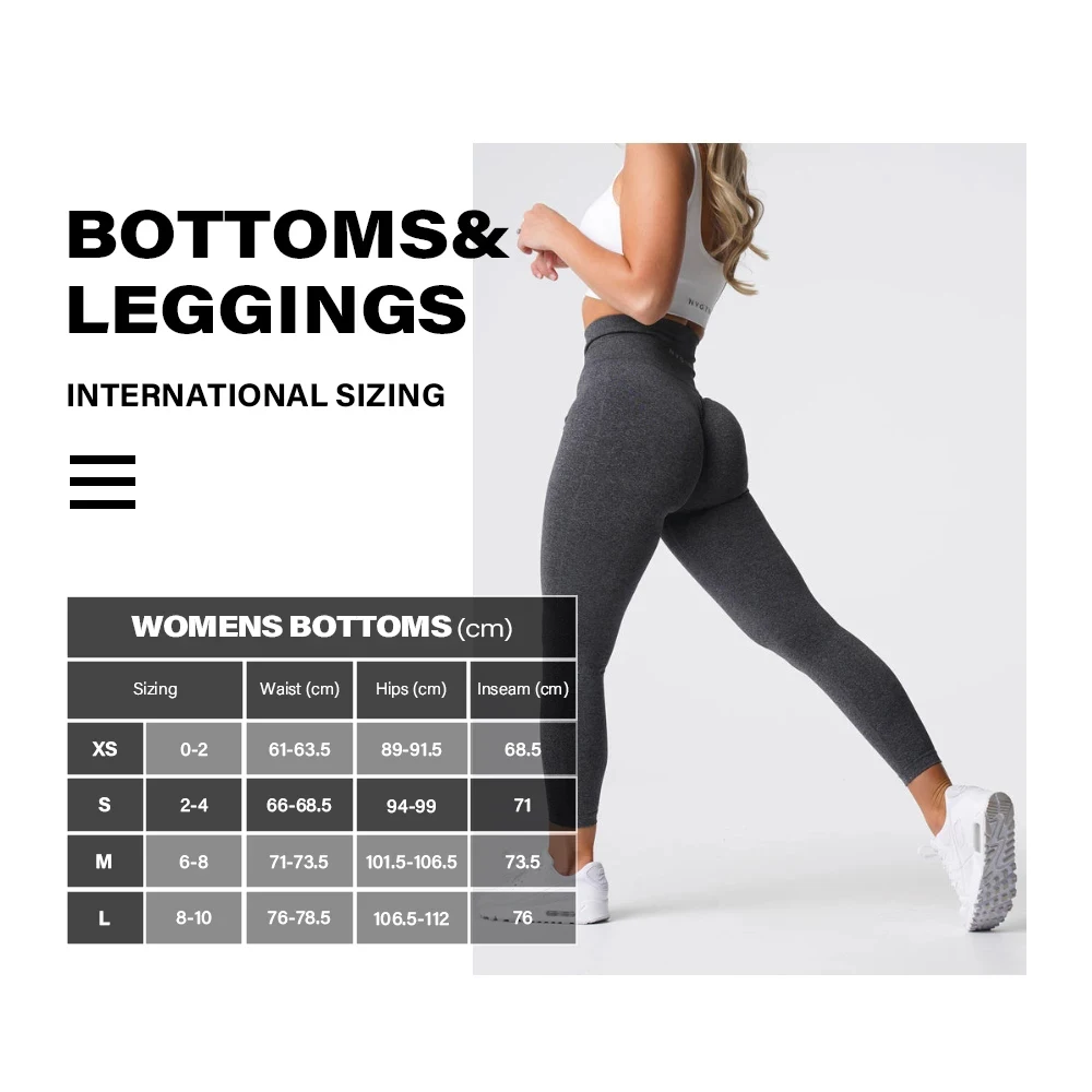 NVGTN Women's High Waist Workout Gym Smile Contour Seamless Leggings Yoga Pants Leggings