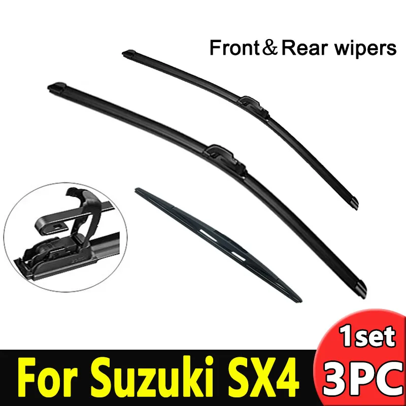 

Wiper Front & Rear Wiper Blades Set Kit For Suzuki SX4 S-Cross 2013 - 2020 Windshield Windscreen Window 26"+14"+10"