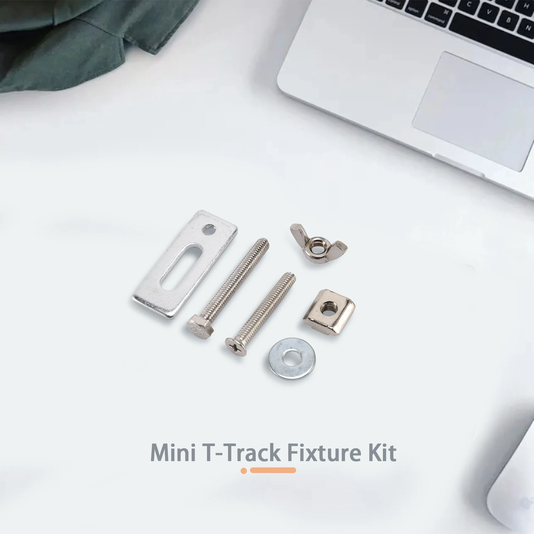 Комплект из 4 зажимов с Т-образной направляющей комплект мини-зажимов