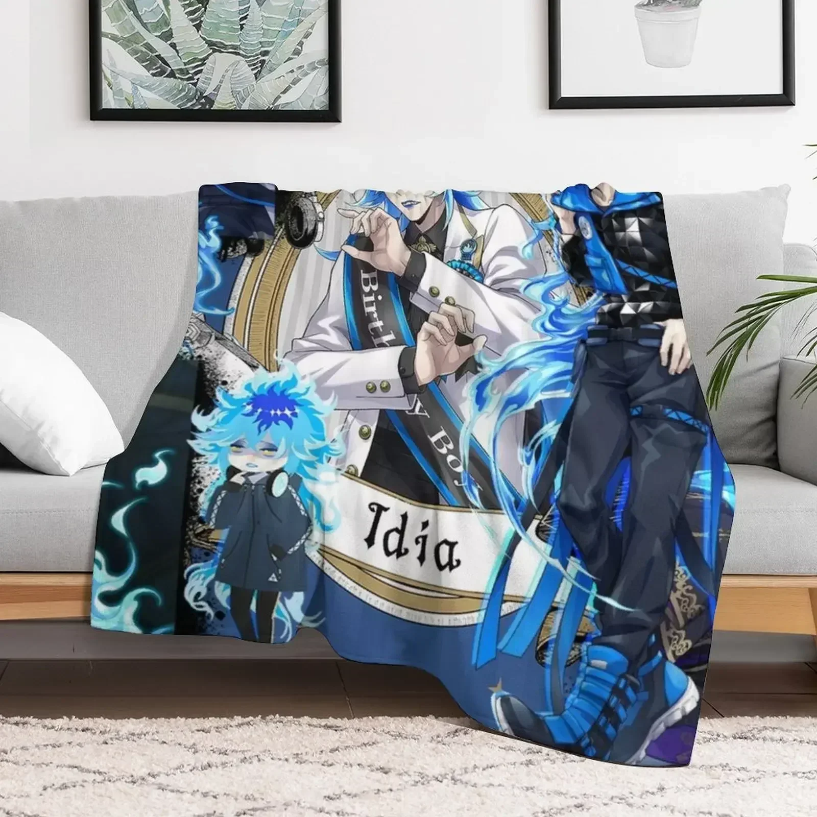 Одеяло Idia Shroud Collage Пляжное роскошное брендовое одеяло из фланелевой ткани