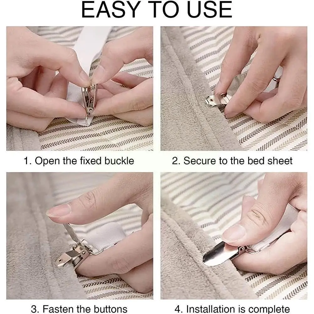 

Набор эластичных зажимов для простыни, комплект из 2 шт./компл., захваты для наматрасника, зажимы для текстиля, держатель для домашнего зажим...