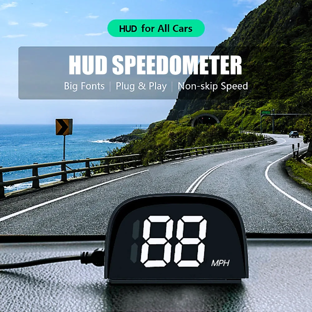 Черный ABS автомобильный HUD GPS проекционный дисплей спидометр одометр цифровой