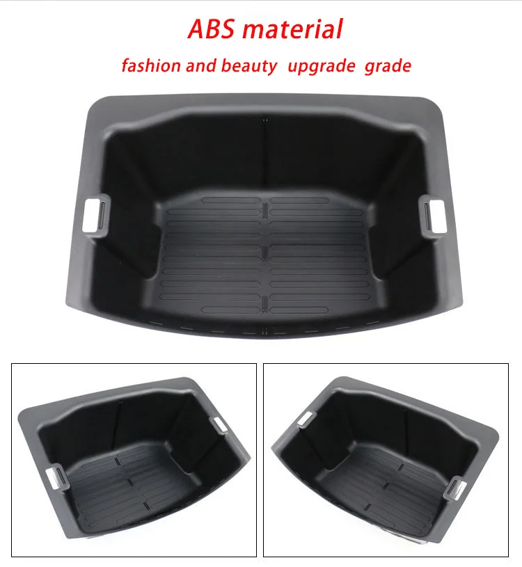

For Tesla 17-19 Accessories Car model3 trunk storage box upgrade net light bar ABS storage box storage