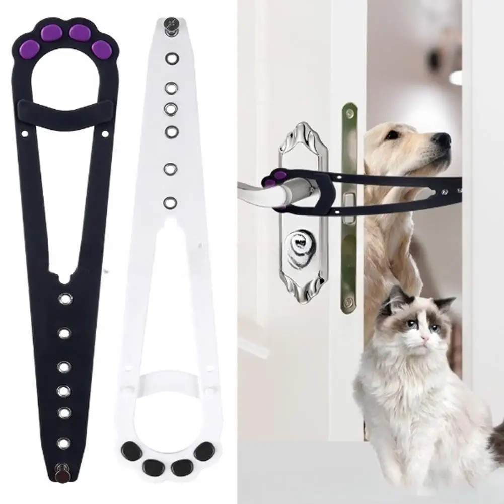 

Adjustable Width Cat Door Holder Latch Fish Shaped Design Fast Flex Latch Strap Door Stopper Pet Supplies