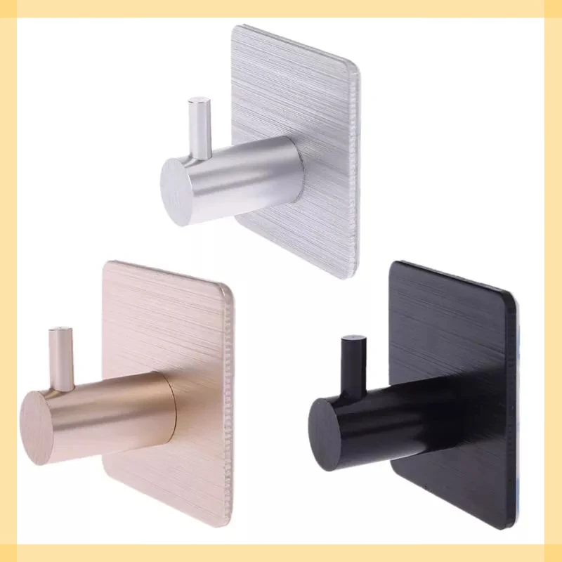 

PP materi Robe Hook Wall Hook Towel Hook For Bathroom Coat Self Adhesive Rustproof Hook Hanger For Kitchen Hardware