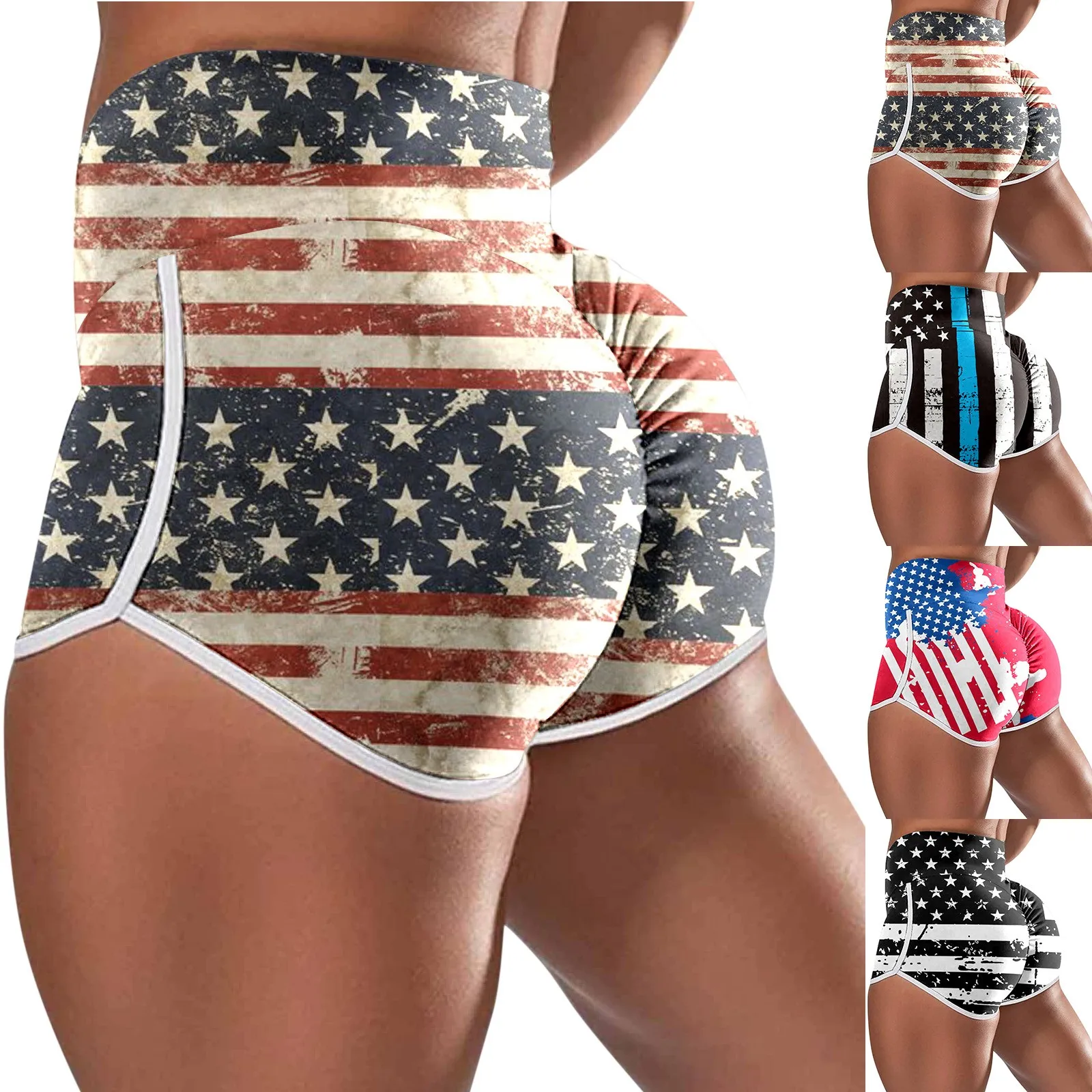 

Шорты женские для йоги с эффектом пуш-ап и высокой талией