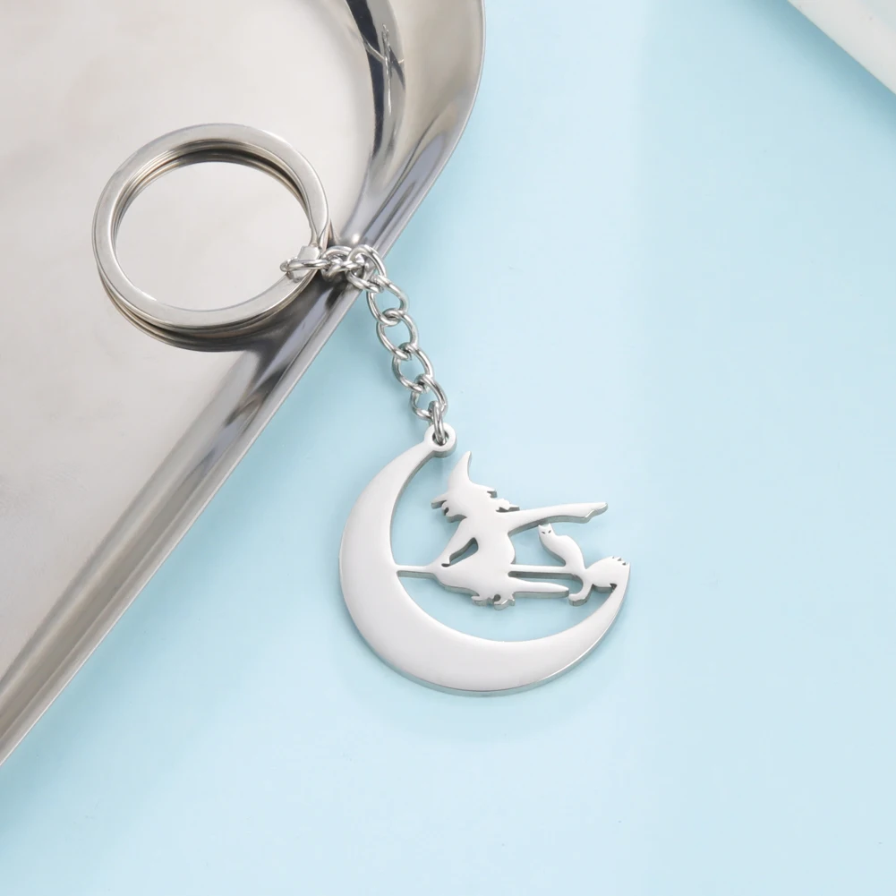 Skyrim метла Кошка Луна колдунья автомобильный брелок колдовство кулон из