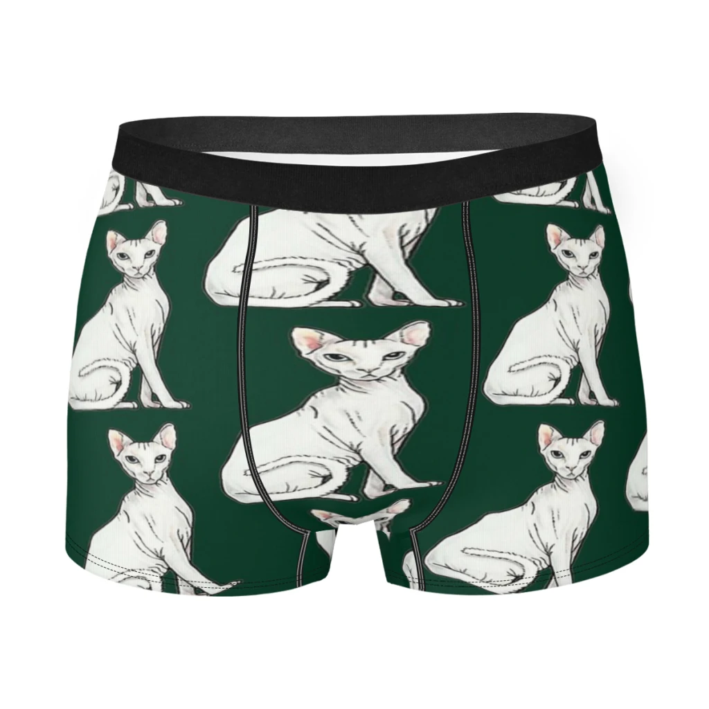 

Трусы-боксеры мужские без волос, с котом
