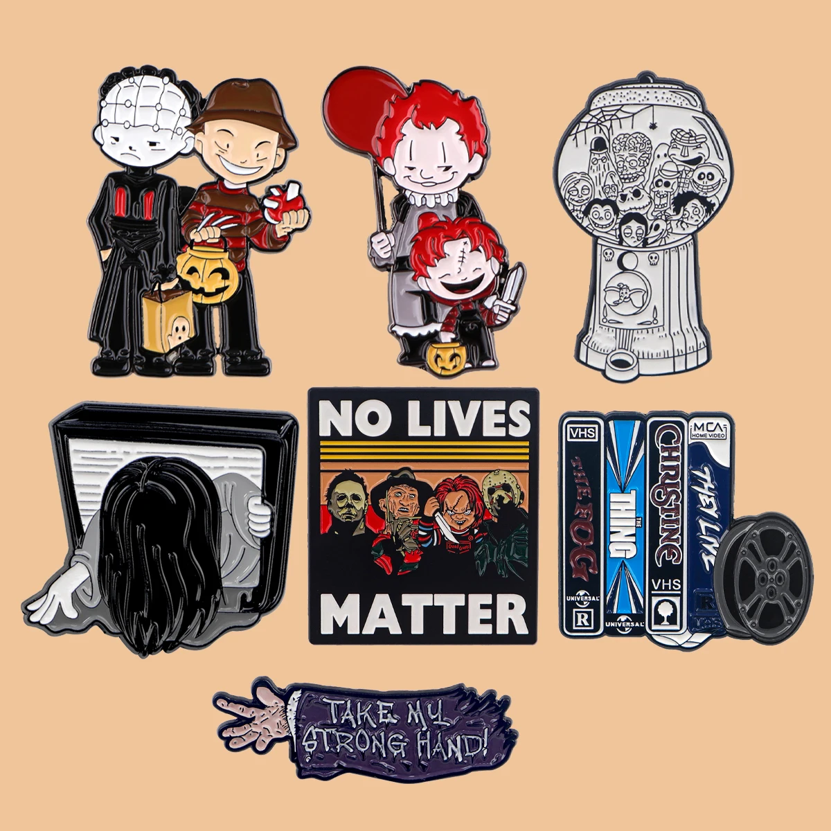 Булавки из фильма ужасов значки с персонажами мультфильмов аниме броши для