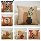 Наволочка для подушки с геометрическим рисунком, декоративная льняная наволочка для дома, спальни, дивана, автокресла, 45x45 см