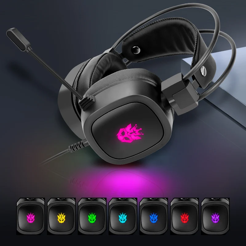 gaming headset 7 1 virtual 3 5mm wired headset rgb light game headphones noise cancelling with microphone for laptop ps4 gamer free global shipping