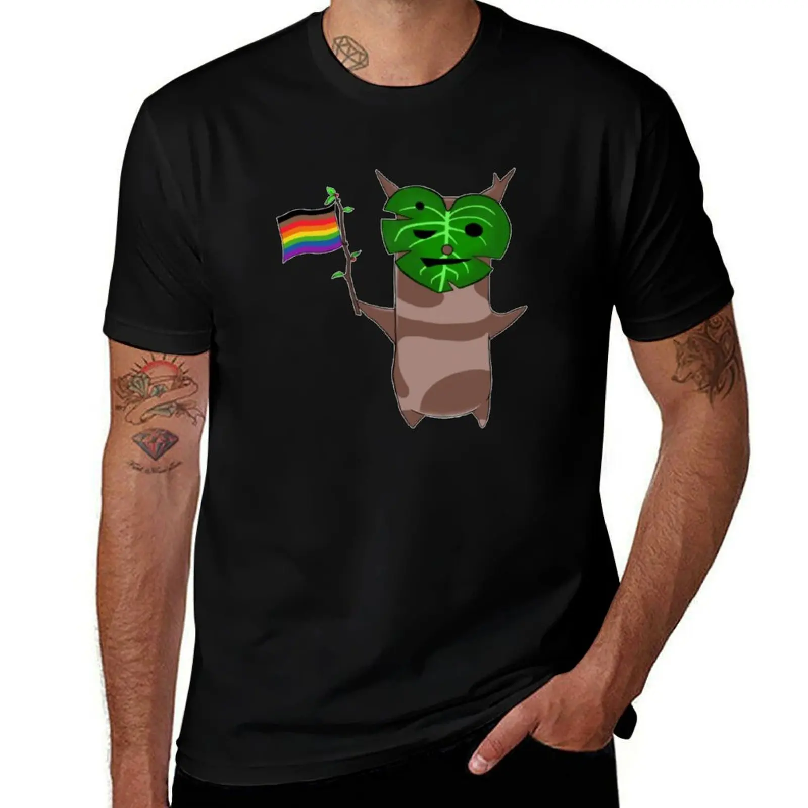 Фото Футболка BOTW Korok Rainbow Pride Flag, стильный топ с короткими рукавами и графическим рисунком №1