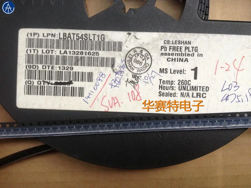 30 шт. 100% оригинальный новый диод Schottky LBAT54SLT1G SOT-23 бренд: BAT54SLT1G Silkscreen: LD3