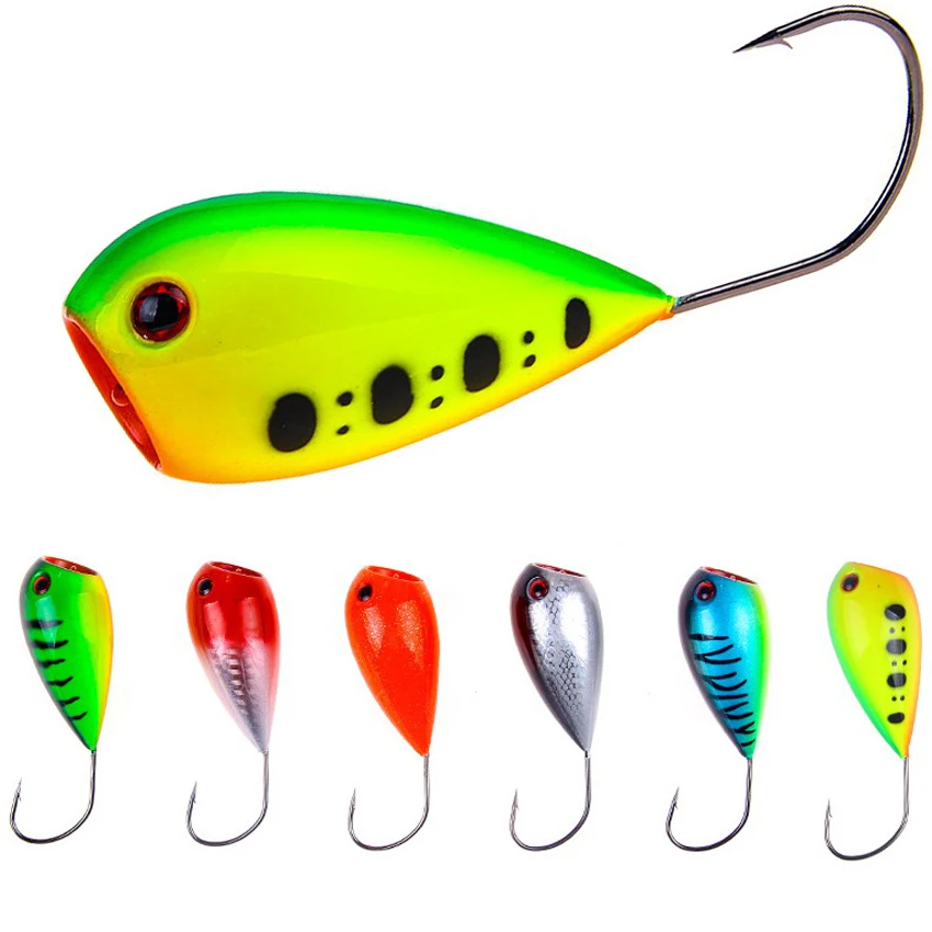 

6Pcs/lot Popper Fishing Lure Crankbaits 8cm 12.9g Poper Lures Artificial Baits Croatian EGG Floating Hard Bait with Single Hook