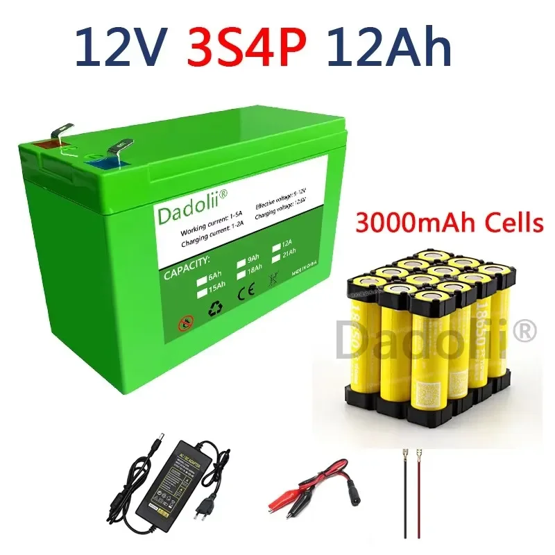 Фото 12VBattery21Ah 3S7p18650 литиевый аккумулятор Аккумуляторная батарея для солнечной энергии аккумулятор электромобиля + зарядное устройство 12,6 В 3 А №3