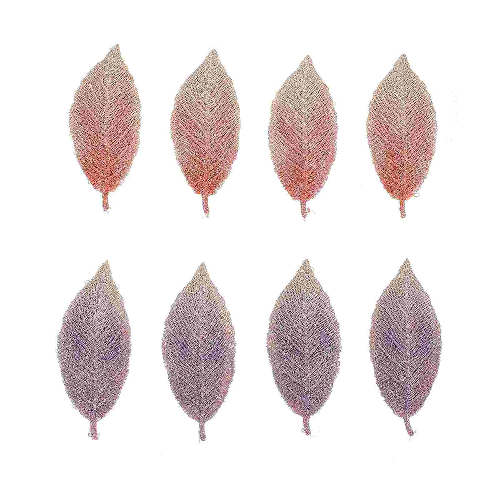 

8 шт. тканевый головной убор с вышивкой листьев, Шпилька для волос с застежкой, держатель для волос, брелок для волос