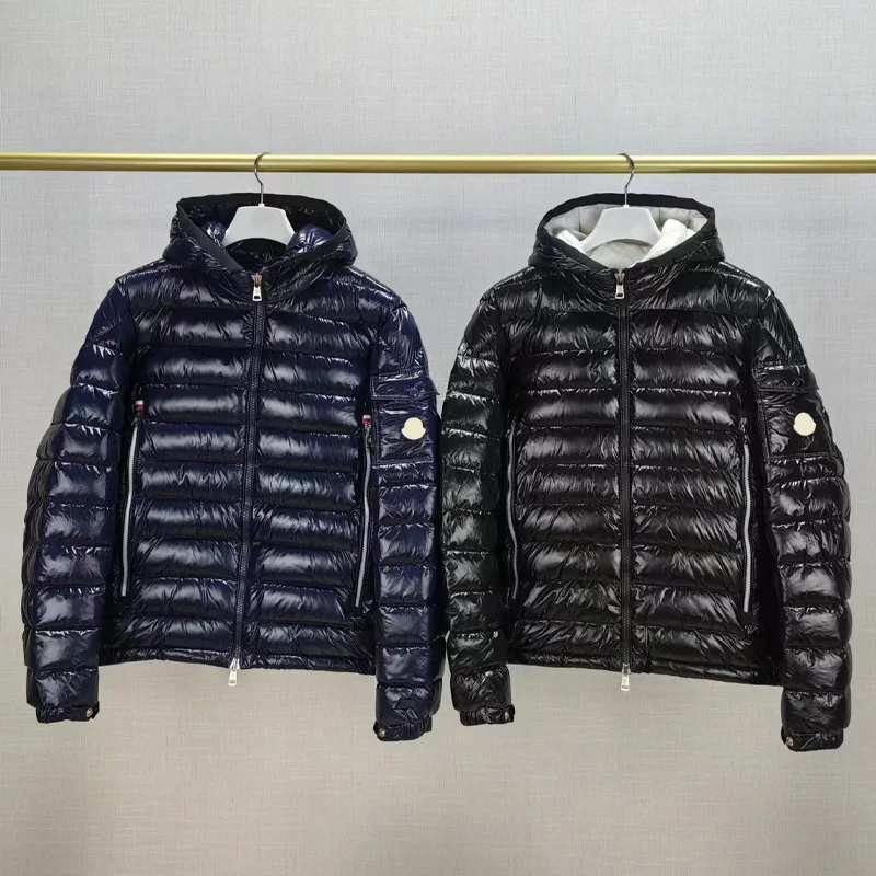 Модные роскошные мужские пуховики с яркой поверхностью