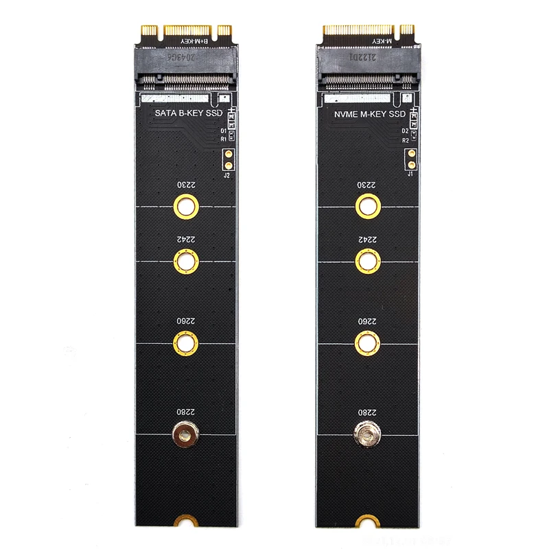 Плата расширения M.2 SATA/NVME PCI-E для SSD-адаптера плата B KEY/M KEY интерфейса Золотая