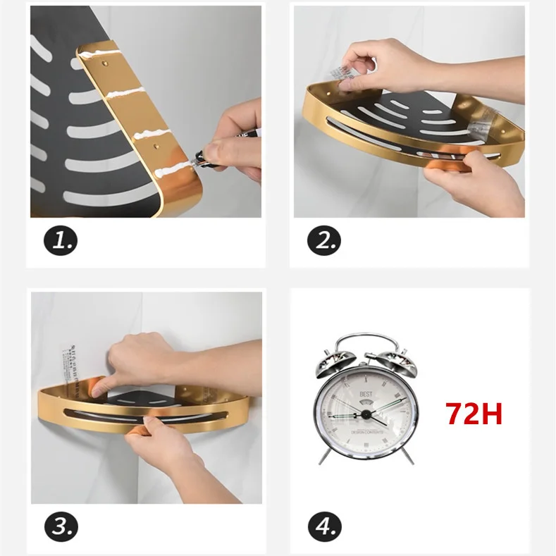 luxury bathroom shelves triangle corner shelf shower storage rack holder wall mounted toilet organizer bathroom accessories free global shipping