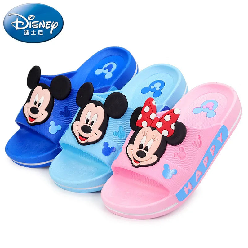 Disney Children's Slippers Mickey Mouse Summer Boys Home Indoor Sandals Girls Baby Sandals And Slippers