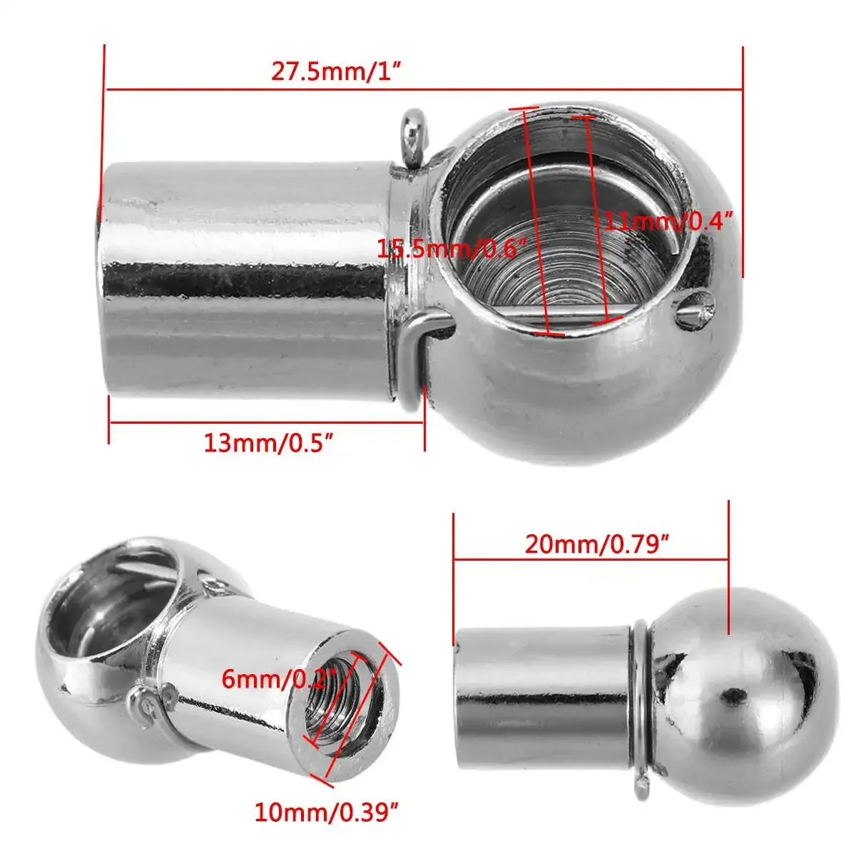 

2 шт., универсальные Серебристые подвески для колпачка багажника M6 M8