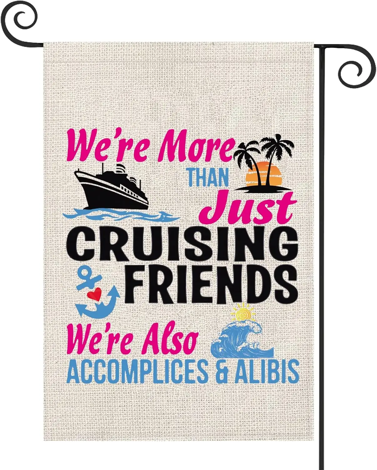 ZJXHPO Cruise Garden Flag Ship Decor Beach Hanging Door (Cruising Frien