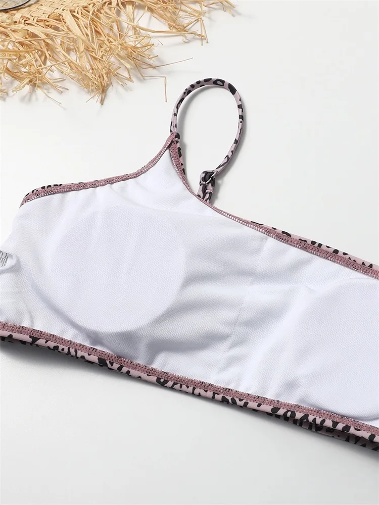 Бикини Miyouj в одно касание купальник с леопардовым принтом женский