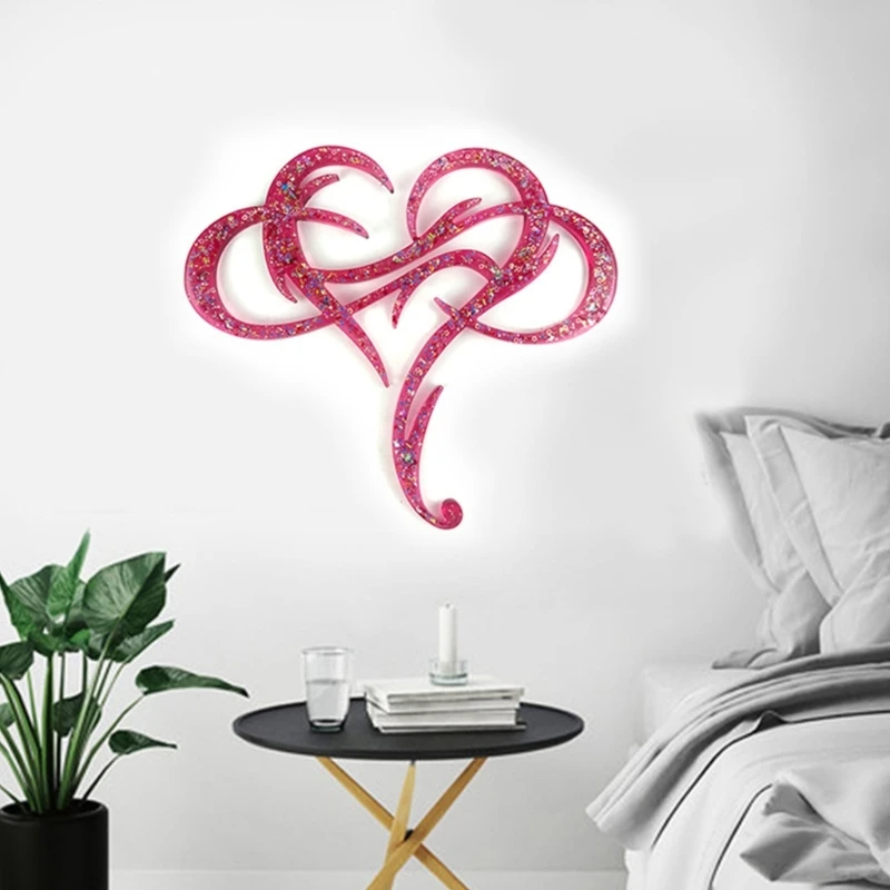 Полустереоскопические настенные украшения в форме сердца форма для клея