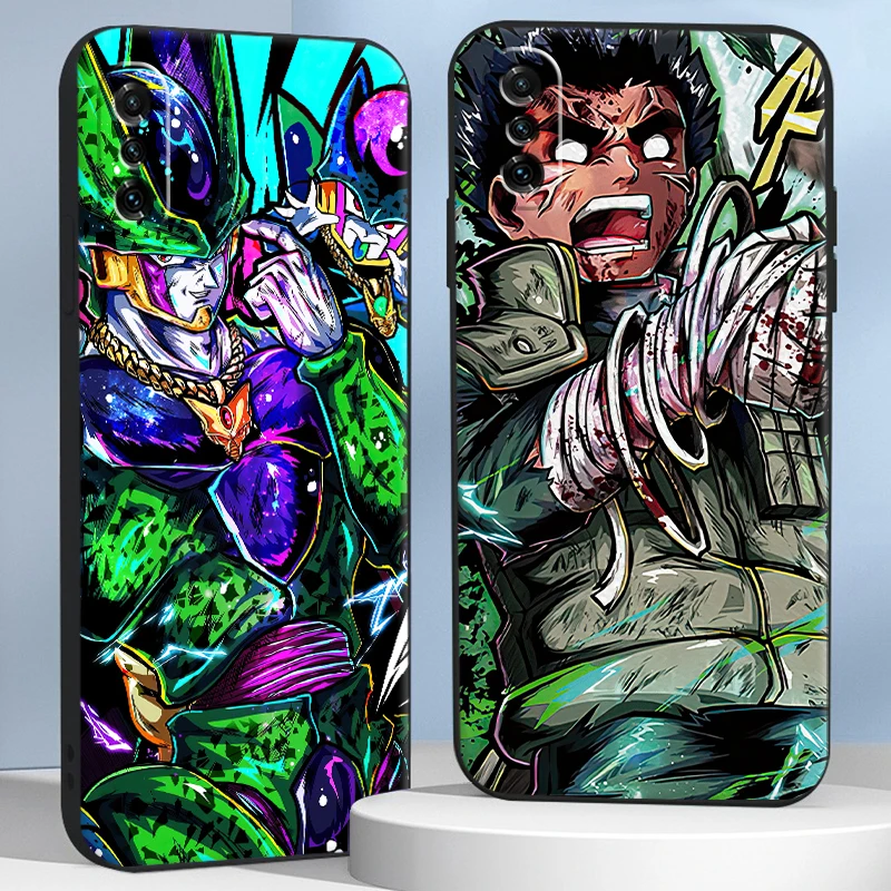 

NARUTO Japan Anime Phone Case For Xiaomi POCO X3 Pro M3 Pro NFC F3 GT ShockProof Black Carcasa Coque Luxury Ultra Back
