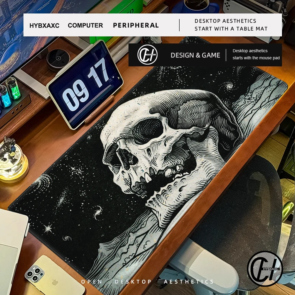 Крутой коврик для мыши в стиле готического черепа милый HD настольный расширенные