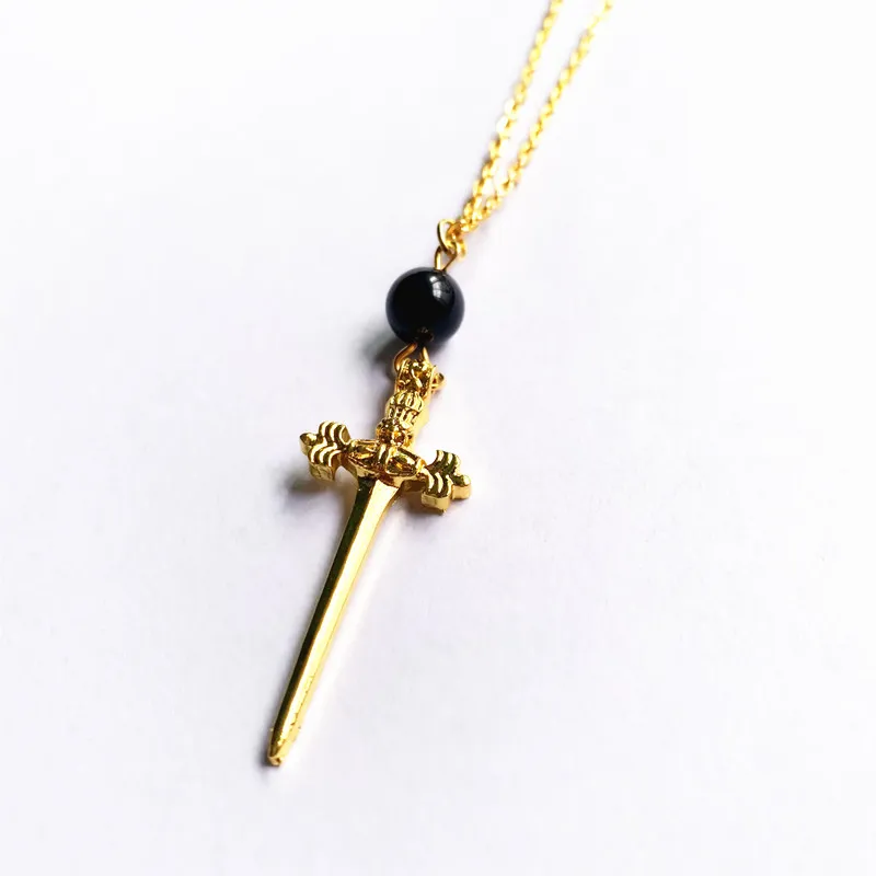 

Korean Temperament Long Street Retro Jewelry Personality Creative Hipster Electroplating Cross Sword Necklace
