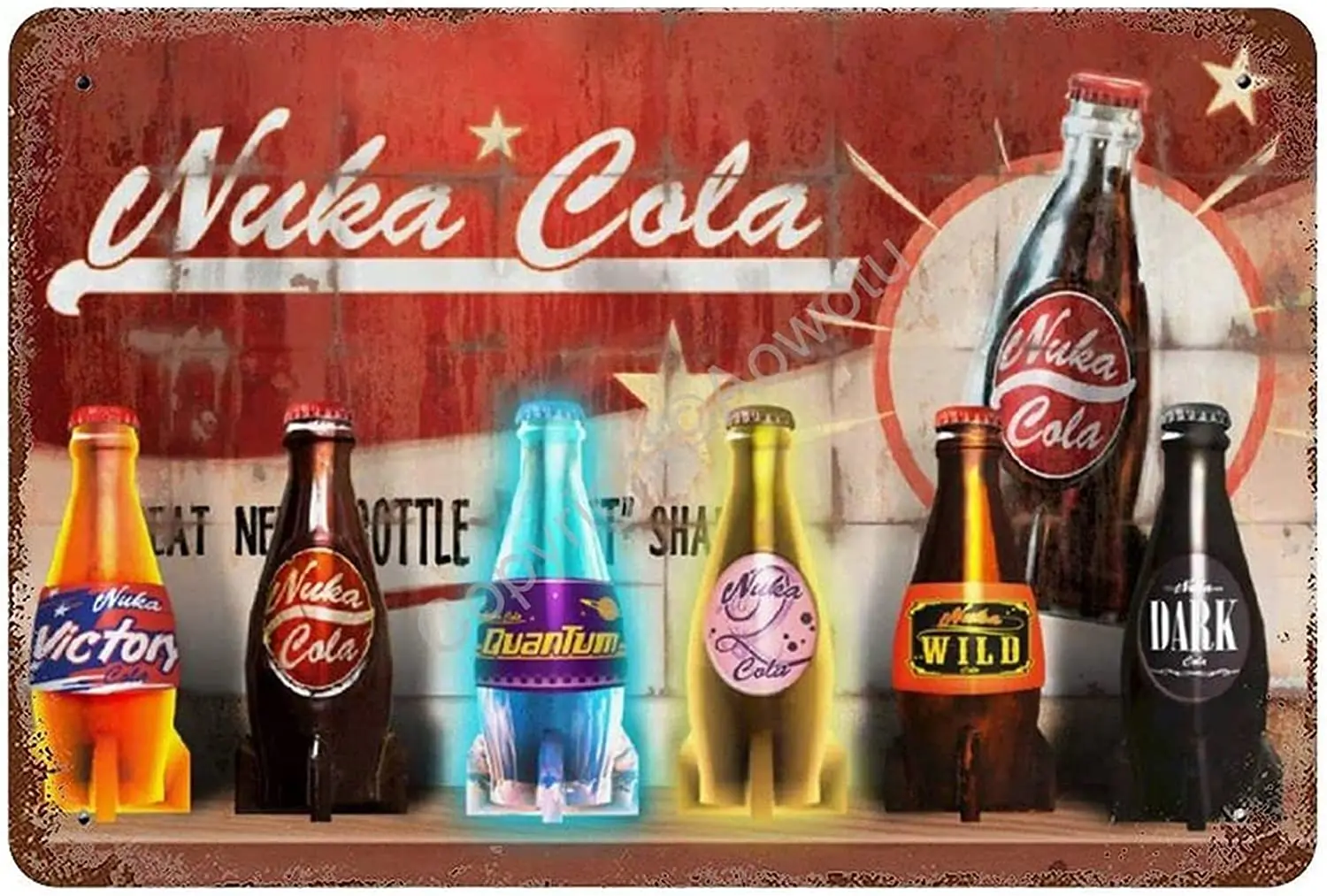

Жестяная винтажная табличка Nuka Cola, металлические таблички в стиле ретро, железная живопись ржавчины, для бара, кафе, дома, гаража, 8 × 12 дюймов