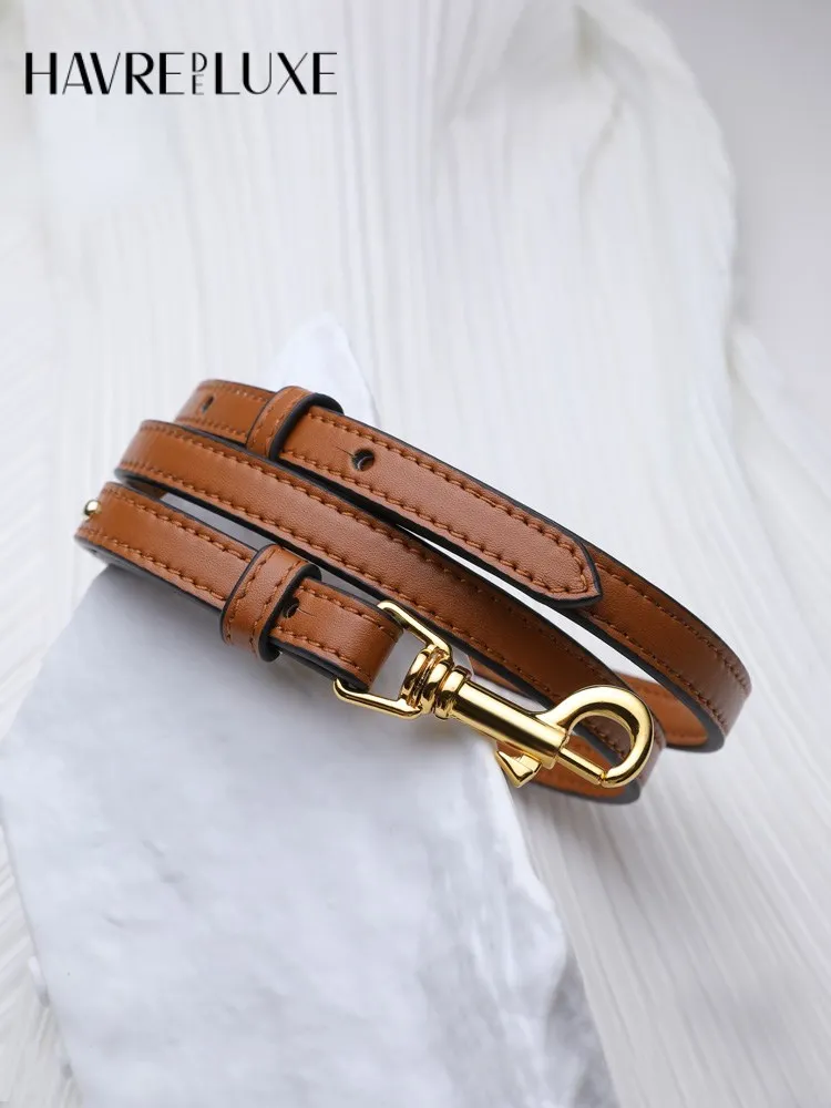 Bag shoulder strap replacement crossbody belts Brown adjustable cowhide strap single-purchase accessories