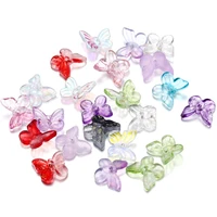 10pcslot butterfly shape glass beads spacer loose beads for diy handmade bracelet jewelry making findings accessories